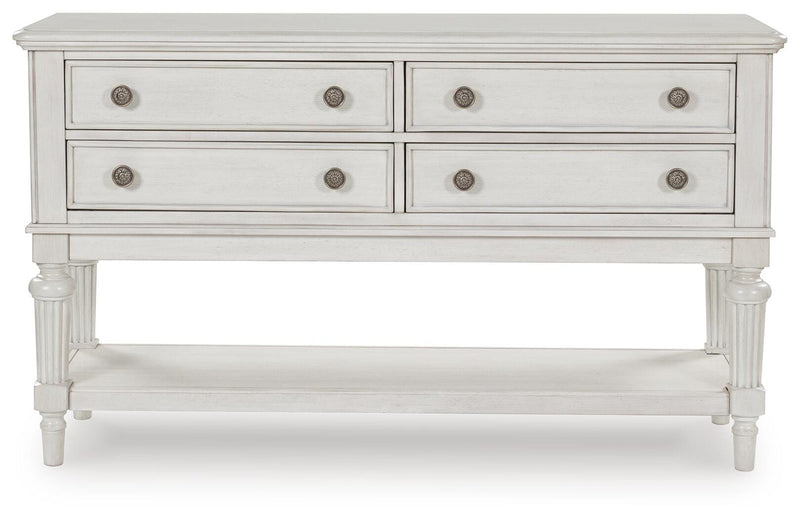 Montelaine Ashley Furniture dining server with a sleek wood finish, featuring multiple storage compartments and a modern design.