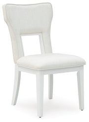 Ashley Furniture Chalanna Dining Package, stylish dining room set with table and chairs, shown from an angled perspective.