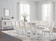 Ashley Furniture Chalanna dining room set with elegant table and matching chairs, perfect for a stylish dining area.