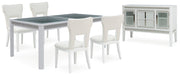 Ashley Furniture Chalanna dining room set with wood table and matching chairs, elegant and modern for a stylish dining space.
