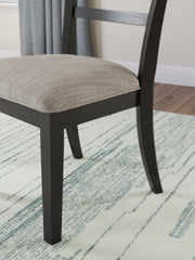 Ashley Furniture Greddinton dining room set with a wooden table and matching chairs, detailed view of elegant dining furniture.