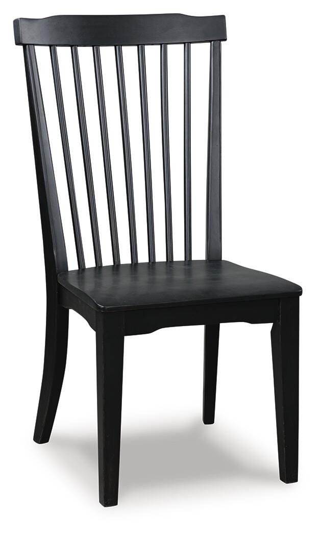 Ashley Furniture Greddinton dining room set with a wooden table and matching chairs, shown from an angled perspective.