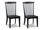 Ashley Furniture Greddinton dining room set with a wooden table and matching chairs, displayed from an angled view.