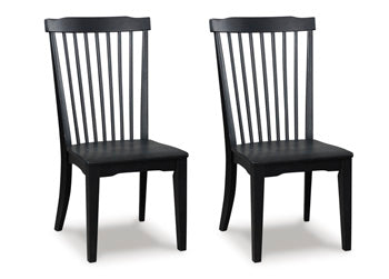 Ashley Furniture Greddinton dining room set with a wooden table and matching chairs, displayed from an angled view.