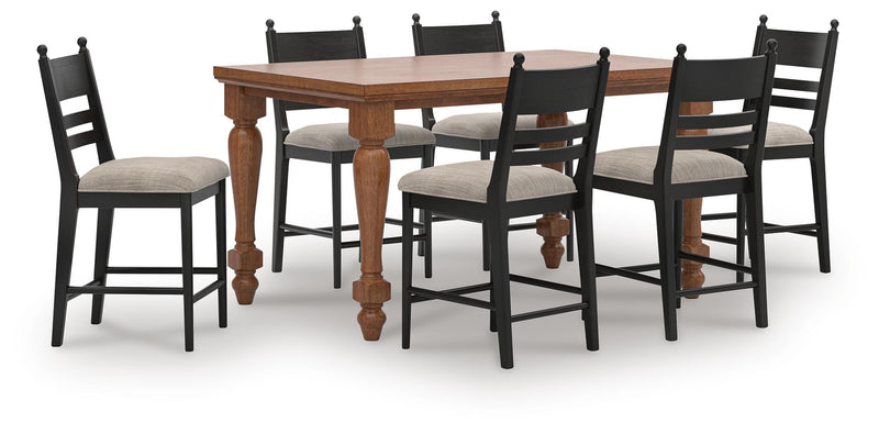 Ashley Furniture Greddinton dining room set with a wooden table and matching chairs in a modern dining space.