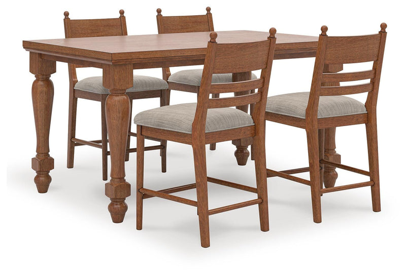 Ashley Furniture Greddinton dining room set with a wooden table and matching chairs, elegant and modern for dining spaces.