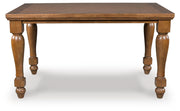 Ashley Furniture Greddinton dining room set with a wooden table and matching chairs, shown from a head-on angle.