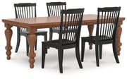 Ashley Furniture Greddinton dining room set with a wooden table and matching chairs, elegant and modern for dining spaces.