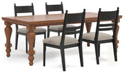 Ashley Furniture Greddinton dining room set with a wooden table and matching chairs, featuring a classic and elegant design.