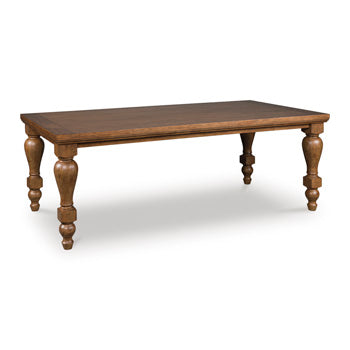 Ashley Furniture Greddinton dining room set with a large table and matching chairs, shown from an angled view.