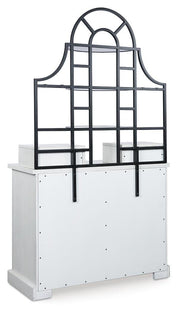 Ashley Furniture Greddinton baker's rack hutch with open shelves and storage compartments, showcasing a classic wooden design.