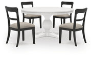 Ashley Furniture Greddinton dining room set featuring a wooden table and matching chairs in a warm finish.