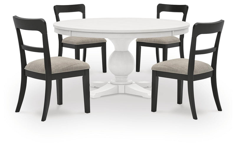 Ashley Furniture Greddinton dining room set featuring a wooden table and matching chairs in a warm finish.