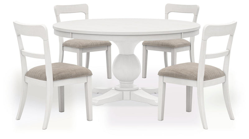 Ashley Furniture Greddinton dining room set with a wooden table and matching chairs in a modern dining space.