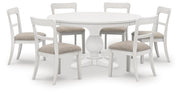 Ashley Furniture Greddinton dining room set with a wooden table and matching chairs in a modern design.
