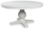 Ashley Furniture Greddinton dining room set featuring a table with six upholstered chairs and elegant wood finish, shown from an angle.