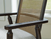 Ashley Furniture Galliden dining room set with wooden table and matching chairs, showcasing a contemporary design.