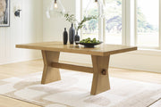 Ashley Furniture Galliden dining room set with a wooden table and matching chairs, stylish and modern for home dining spaces.