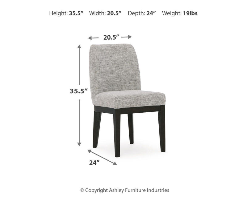Ashley Furniture Burkhaus dining room set with a wooden table and matching chairs, perfect for a stylish dining space.