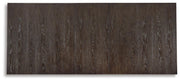 Ashley Furniture Burkhaus Dining Extension Table with a wooden top and sturdy legs, designed for versatile dining room use.