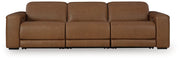 Ashley Furniture Magic Man Power Reclining Sectional Sofa with plush cushions and reclining seats in neutral fabric.