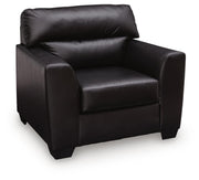 Ashley Furniture Glennbre Chair with plush fabric upholstery and wooden legs, stylishly designed for modern living spaces.