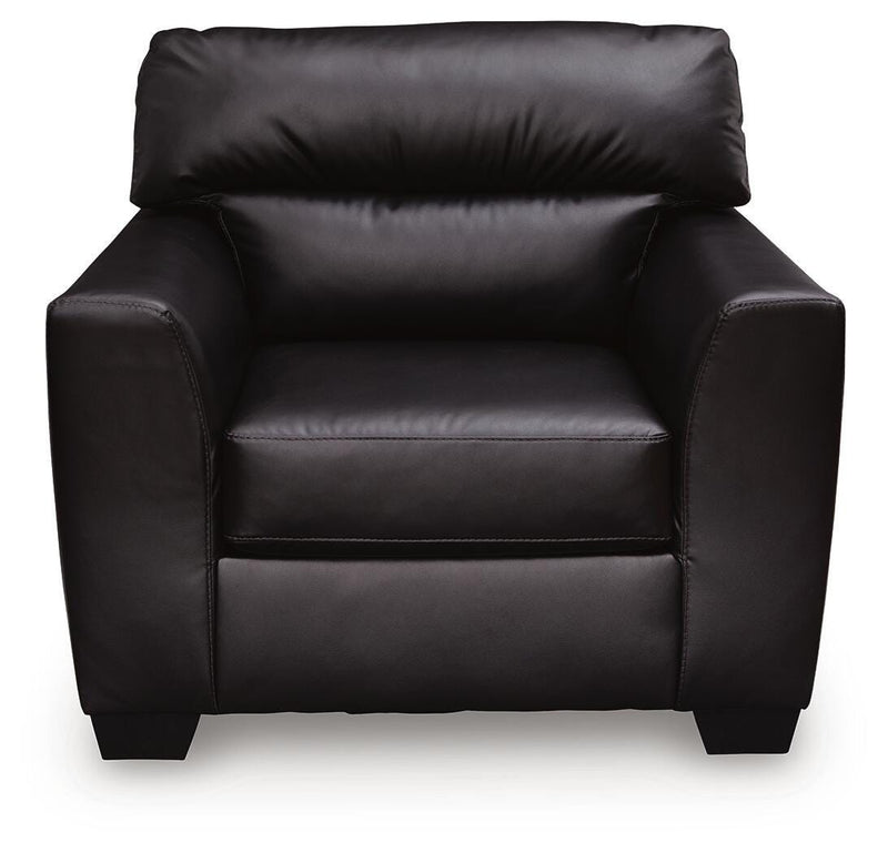 Ashley Furniture Glennbre Chair with plush fabric upholstery and wooden legs, modern and comfortable seating for living rooms.