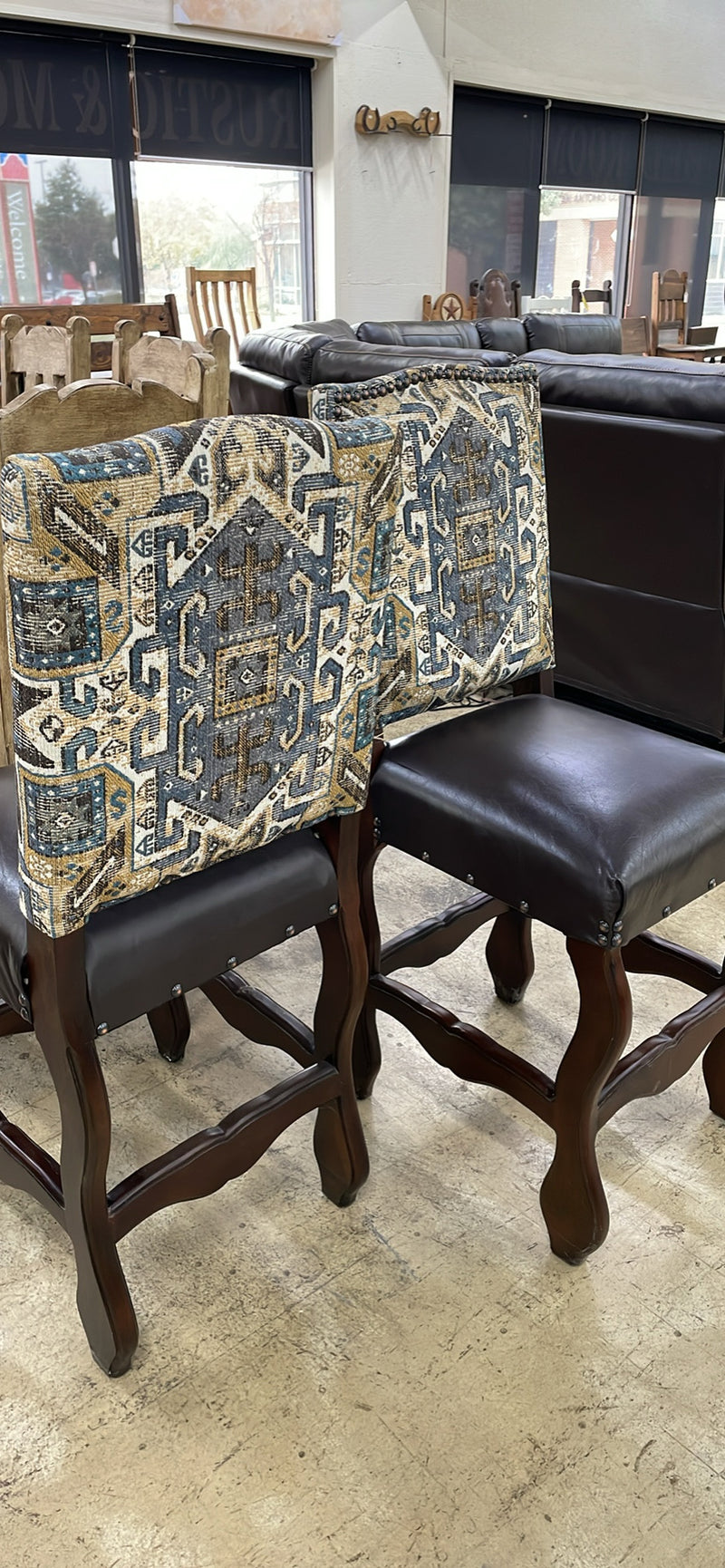 Mustang Leather Seat 24”H Stool