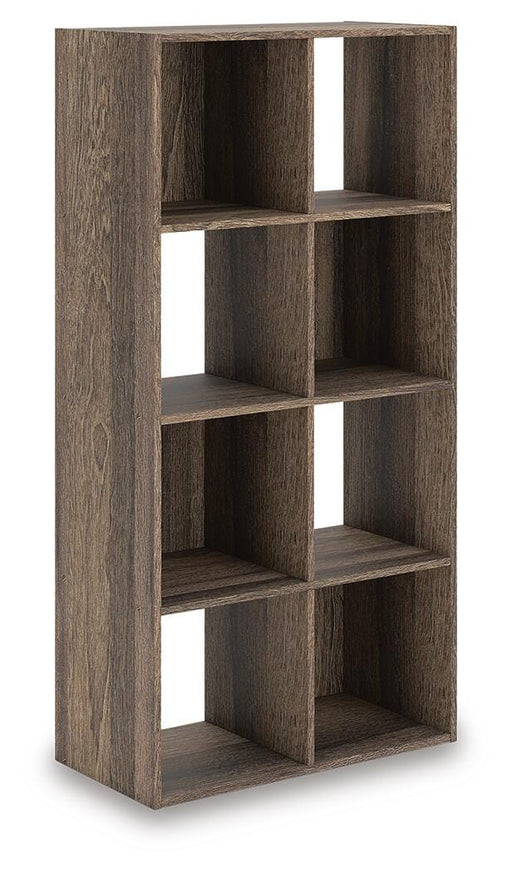 Eight cube organizer from EA Furniture by Ashley Furniture, showcasing a sleek storage unit with eight compartments in a modern design.