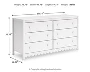 Ashley Furniture Hallityn dresser with multiple drawers in a dark wood finish, showcasing elegant hardware and classic design.