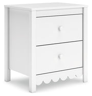 Ashley Furniture Hallityn nightstand with a modern wooden design, featuring a drawer and open shelf for bedroom storage.