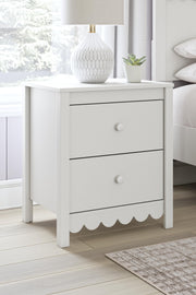 Ashley Furniture Hallityn nightstand with wood finish, featuring a single drawer and open shelf for bedroom storage.