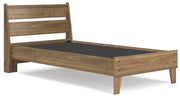 Ashley Furniture Deanlow bedroom set including a bed frame, dresser, and nightstands in a modern bedroom scene.