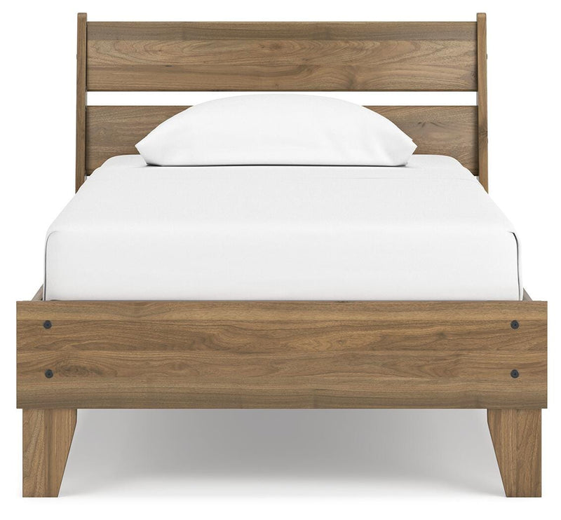 Ashley Furniture Deanlow bedroom set featuring a bed with a headboard and matching bedroom furniture in a modern design.