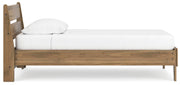 Ashley Furniture Deanlow bedroom set featuring a modern bed frame, matching nightstands, and dresser with sleek design.