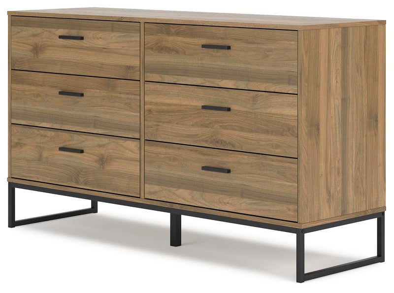 Ashley Furniture Deanlow bedroom set with a modern bed frame, matching nightstands, and coordinated bedroom furniture in a stylish room.