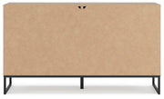 Back view of the Deanlow Dresser by Ashley Furniture showing dark wood finish and multiple drawers for storage.