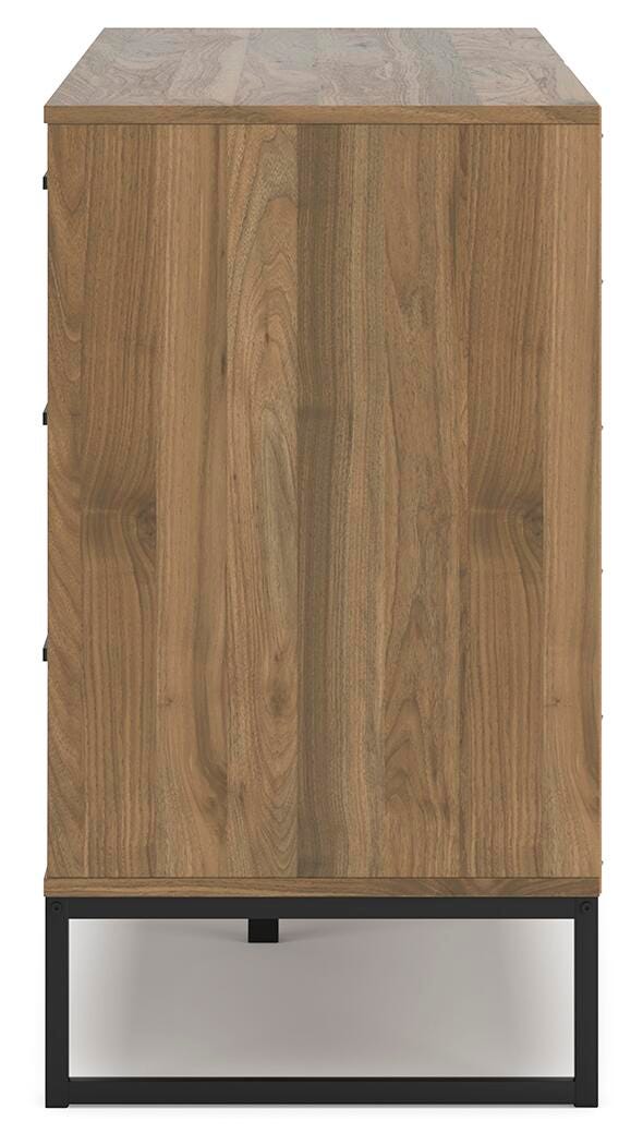 Deanlow Dresser by Ashley Furniture, featuring a sleek wood finish, multiple drawers, and modern design details.