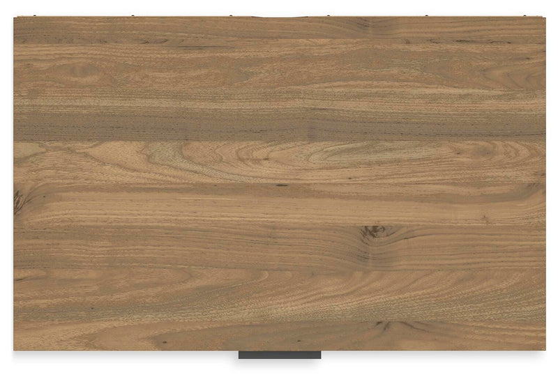 Ashley Furniture Deanlow Chest of Drawers, wooden storage chest with multiple drawers and a polished finish.