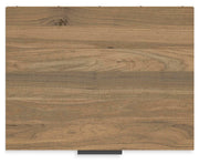 Ashley Furniture Deanlow nightstand with a sleek wood finish and modern design, featuring a drawer and open shelf.
