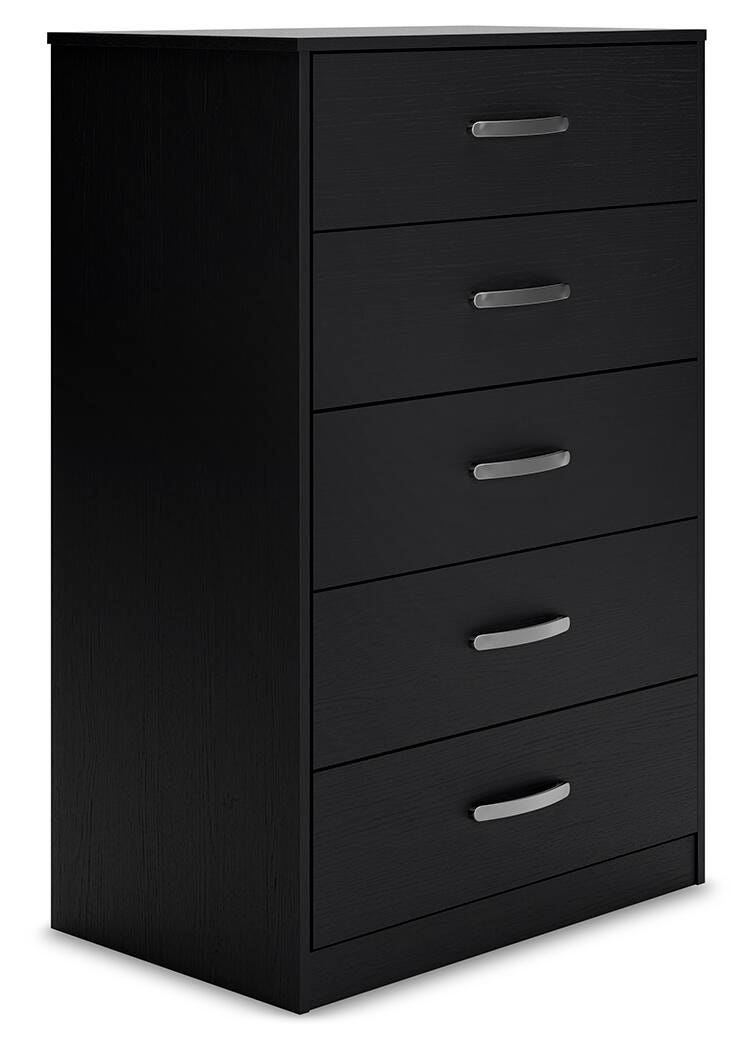 Ashley Furniture Finch chest of drawers showing a modern wooden storage unit with multiple drawers and a sleek finish.