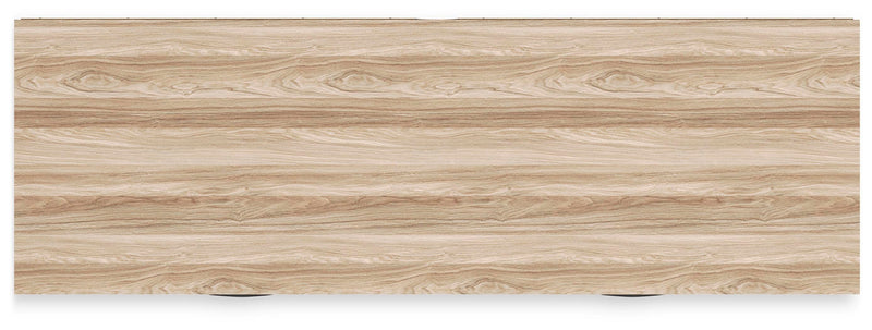 Ashley Furniture Battelle dresser with a sleek top and multiple drawers, crafted in a modern design for bedroom storage.