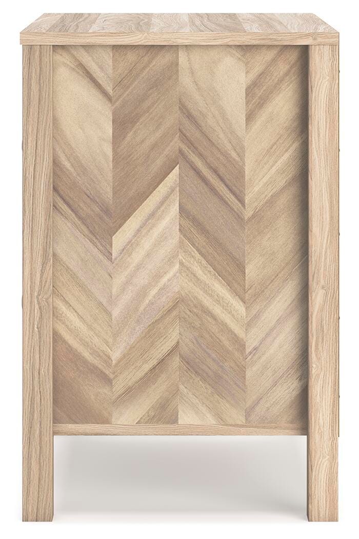 Ashley Furniture Battelle Nightstand with a dark wood finish, featuring a single drawer and open shelf for bedroom storage.