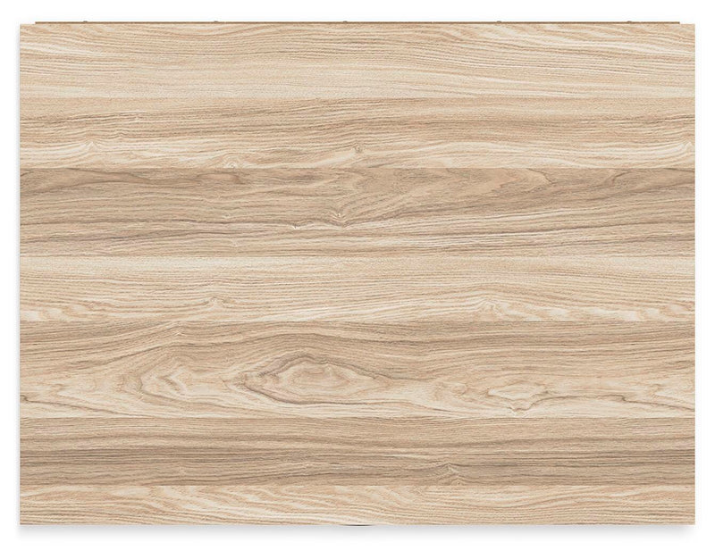 Ashley Furniture Battelle nightstand with a sleek wood finish and a spacious top surface, perfect for bedroom storage.