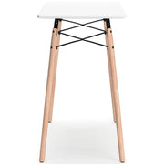 Ashley Furniture Jaspeni home office desk with side drawers, dark wood finish, modern design, and spacious work surface.