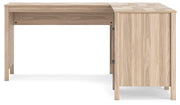 Ashley Furniture Battelle 60-inch home office desk with return, featuring a sleek wood finish and spacious workspace.