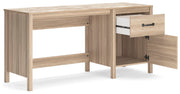 Ashley Furniture Battelle 60-inch home office desk shown from an angled open view, featuring a spacious work surface.