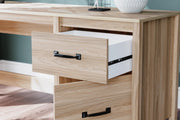 Ashley Furniture Battelle 60-inch home office desk with a sleek wood finish and spacious work surface.