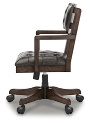 Ashley Furniture Breckington home office set with desk and storage, featuring a modern design and warm wood finish.
