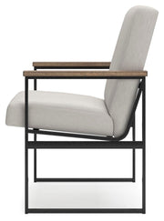 Ashley Furniture Montia home office set, includes desk and storage units, modern design with wood finish and sleek hardware.
